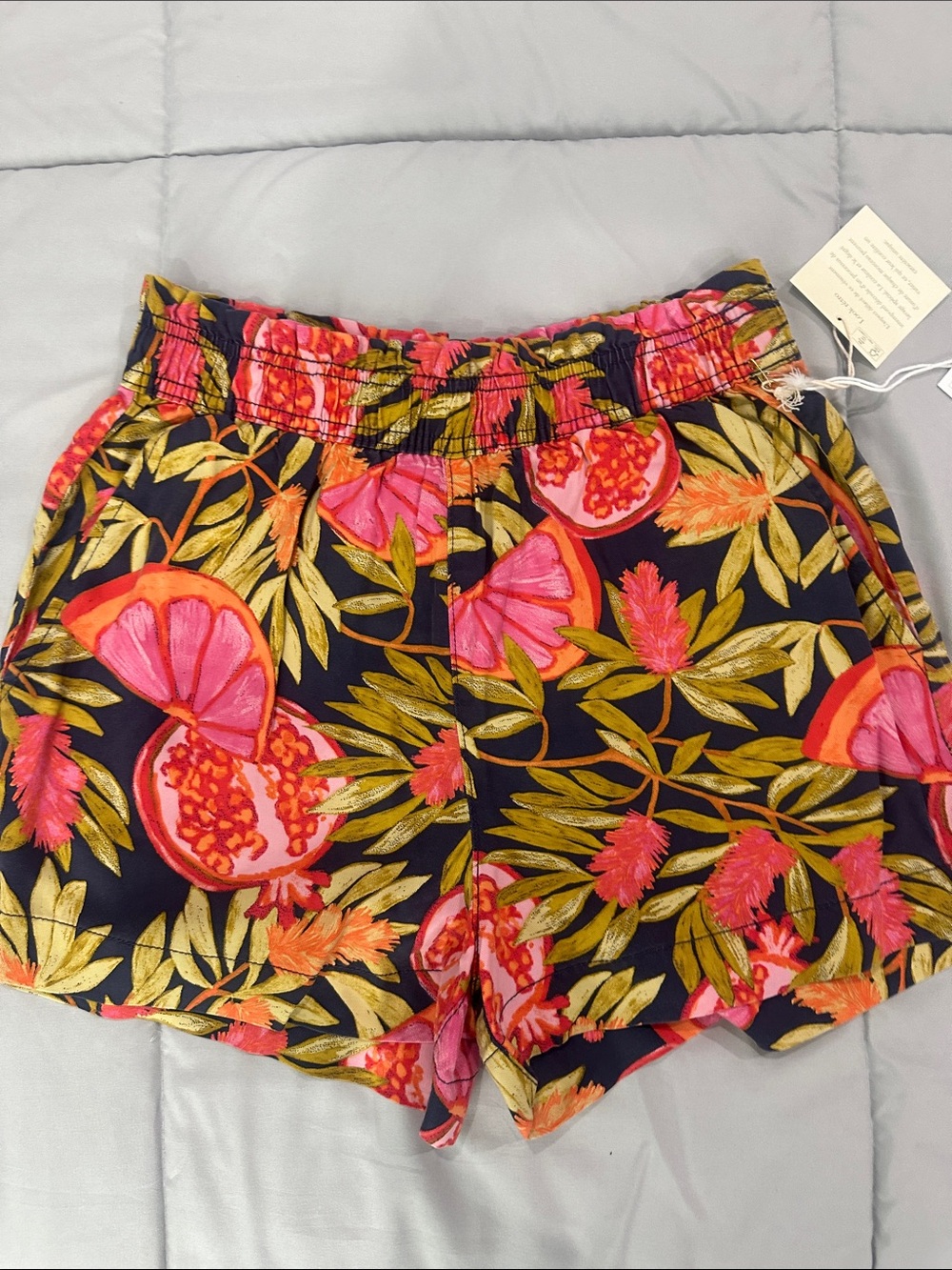 Women’s Pink Floral Navy Summer Shorts